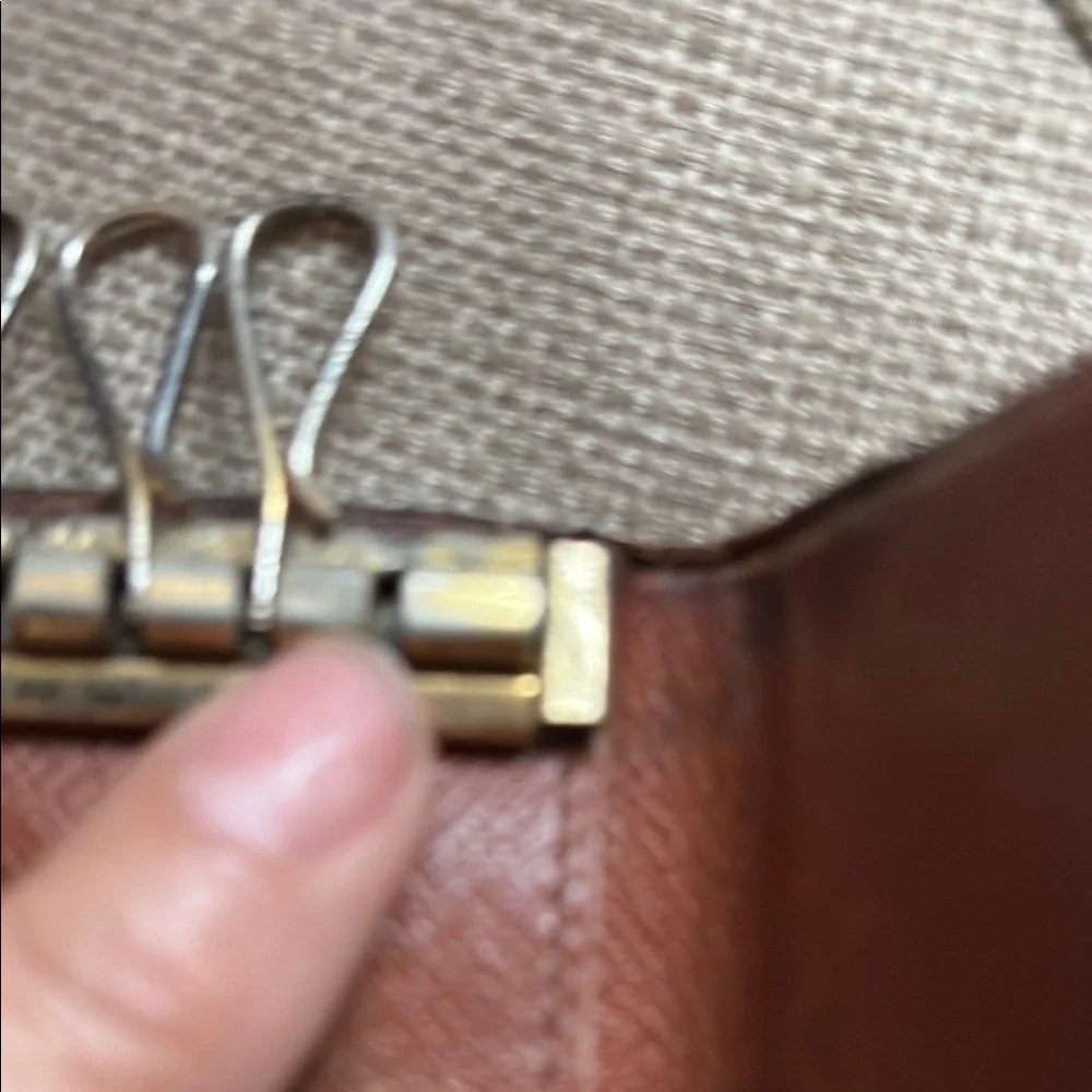 6 Key Holder Louis Vuitton Dark Brown Monogram Wallet - Picture 5 of 9